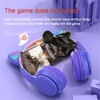 Cute Cat Ears Bluetooth Auriculares inalámbricos con micrófono Cancelación de ruido Kid Girl Estéreo Música Casco Teléfono Auriculares Regalo