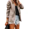 Blazer Fashion Lapel Slim Fit Jacket Cardigan Plus Size Solid Plain Business skräddarsydd kappa Femme Mujer Dames Casual Office Overdimensionerad Blazer