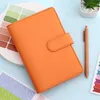 Notepads A6 Binder Binder 6 Rings Spiral Business Office Planner Agenda Budgeters Macaron Color PU Cover9414970