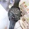 WristWatches for Men 2022 New Mens Watches All Dial Work Quartz Watch High Quality Top Luxury Brand Chronograph Clock Rubber Belt Men Fashion OME