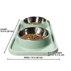 Benepaw Elegant Design Double Cat Bowl Slitstarkt Non-Spill Anti-Slip Pet Dog Feeder Avtagbart Rostfritt Stål Lätt att rengöra 220323