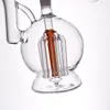 Balanador de óleo de gongue de vidro de vidro por atacado 6 pilares de filtro matriz pérc bubbler fumando bocal de cano de água do lado com 14 mm de queimador de óleo de vidro macho tubo e tigela