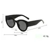 2022 جودة عالية جودة المرأة Cat العين مستديرة النظارات الشمسية الرجعية إطار العلامة التجارية مصمم نظارة خمر للنساء الرجال الظل أزياء الأشعة فوق البنفسجية النمر الأسود نظارات 5 لون