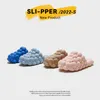 Summer Bubble Slippers Tie Dye Women Men Eva Slides with Charms Platform Foam Sandals Flats Fashion Message Designer Shoes 220705