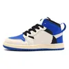 Nike air jordan 1 Kid Baksetball shoes Game Royal Scotts Obsidian Chicago Bred Sneakers Melody Mid Multi-Color Tie-Dye Kids Shoes