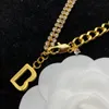Mens Vintage Designer Halsband för kvinnor Letter B Fashion Hip Hop Jewelry Luxury Gold Pendants Halsband Designers Collane Accessories
