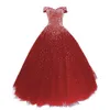 Quinceanera Dresses Puffy Tulle Ball Gown Off Shoulder Prom Dresses Sweet 15 Party Gowns Vestidos De 15 Anos A14