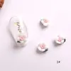 Nagelkonstdekorationer TSZS 5mm 10st/Lot Ceramic Cute Kawaii Accessories Summer Rose Flowers Manicure Decoration For Salon Stac22