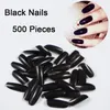 Faux Ongles 500 PCS Rose Faux Ovale Rond Artificiel Conseils Couverture Complète Appuyez Sur Long Professionnel Nail Art Outils Prud22