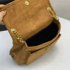 Designer neue 23SS Umhängetaschen Frauen Schulter Umhängetasche Kette Tasche echte Samt Handtaschen Luxus Geldbörse Mädchen Mode Taschen
