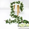 16 Blommor 33 Blommhuvuden Satches of Silk Roses Ivy gröna blad som används för familjebröllopsdekoration Ake Leaves DIY hängande krans