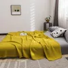 Blankets Solid Cotton Summer Quilt Blanket Soft Air Condition Comforter Single Double Sofa Bed Cover For Beds Quilted BedspreadsBlankets