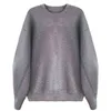 282 Printemps Automne Femmes Sweat Mode Casual Simple Saphir Bleu O-cou Lâche Espace Coton Versatile Femme Pulls Marée T220726