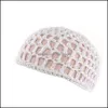 Wig Caps Hair Accessories Tools Products 2021 New Womens Mesh Net Crochet Cap Solid Color Snood Slee Night Er Turban Hat Casual Beanie Che