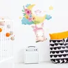 어린이 아기 방 집 장식 벽지 거실 침실 이동식 벽화 토끼 스티커 220716을위한 귀여운 토끼 시리즈 벽 스티커