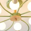 Hanglampen Noordelijke moderne LED Keuken Hangende lamp Pendende lichten Houten verlichtingsarmaturen voor woonkamer Slaapkamer Studie Dineren Home Decorpen