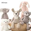 High Quality Soft Long legs Bunny Teddy Bear Dog Elephant Unicorn Stuffed Cartoon Animals Baby Appease toy doll toy for Children 220706