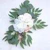 Peony Artificial Wedding Flower Wall Arrangement Arch Backdrop Decoration Artificial Rose Wreath Door Threshold Decor White