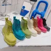 Stivaletti con lacci Stride per donna Stivali da pioggia resistenti all'usura da uomo di alta qualità Designer di lusso con tacco basso Scarpe con suola spessa Stivali da moto da donna invernali Scarpe Botega