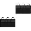 منظم السيارات 2PCS عالج السيارات صندوق شنقا حقيبة التخزين البضائع (أسود)