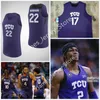 NCAA TCU Horned Frogs Jersey de baloncesto universitario cosido 24 Darrell Browder 28 Dick ONeal 40 Kurt Thomas 54 James Cash Jr. 1 Desmond Bane 1 Scott Brooks 55 Goo Kennedy