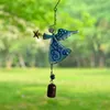 Dekorativa föremål Figurer Angel Wind Chimes Spinner Bell Catcher Hängande Art Windbell Pendants Glass Ornament utomhus trädgård bröllop de