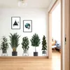 Green plants potted three dimensional living room background decoration wall stickers vinyl 220607