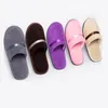 High-end Hotel Ribbon Coral Fleece Disposable Slipper Beauty Salon Guest Slippers Thickened Non-slip Autumn Winter YF0090