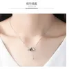 Pendentif 100 phrases je t'aime, collier personnalisé, amour féminin, yeux du diable avec mots dans le même Style TikTok