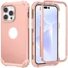 Shockproof Cases For Iphone 15 14 Pro MAX 14Pro 14 Plus Coque Front Back Anti fall Armor Hybrid Layer Hard Plastic Soft TPU 3 IN 1 3IN1 Dual Security Cover Phone Cover