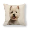 Coussin/oreiller décoratif 45 cm motif chien de compagnie lin/coton housses de coussin canapé housse de coussin décor à la maison oreillerCoussin/coussin décoratif/déco