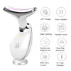 Neck Face Beauty Device LED Pon Therapy Skin Tighten Reduce Double Chin Anti Wrinkle Remove Lifting Massager Care Tools 220428