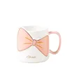 Creative personality bow ceramic cup couple coffee cup simple mug gift cups