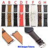 أفضل مصمم الأزياء أحزمة Watchband فاخرة لساعة Apple 45mm 41mm 42mm 38mm 40mm 44mm iwatch 7 6 5 4 3 2 1 SE7 S6 ساعات العصابات بو الجلود سوار المشارب أربطة الساعات