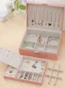 Jewelry Packaging Box Necklace Ring Display Earrings Storage Casket High Grade Leather 220812