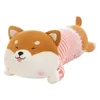 New Striped Dog Plush Toy Large Soft Pillow Girls Bed Clip Leg Dolls