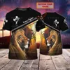 Kungen-Jesus och Lion Custom Name 3D Tryckt tee högkvalitativ t-shirt Sommarrundhals Men Kvinnlig kort ärm Top-4 220619