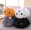 25 cm mignon gros chat en peluche poupée doux mignon visage chatte ragdoll pour enfants apaisant cylindrique souple vers le bas coton oreiller cadeau d'anniversaire