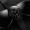 Hommes montres 2022 luxe mode hommes montre d'affaires Ultra mince en acier inoxydable maille ceinture Quartz montre-bracelet reloj hombre