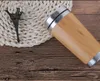 16oz Bamboo Eco Friendly Tumblers 304 Stainless Steel Inner Water Bottle Travel Mugs Cups Reusable for Coffee Tea sxjun7