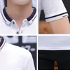 BROWON summer casual polo shirt men short sleeve turn down collar slim fit sold color for plus size 220504