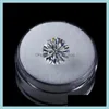 Löst ädelstenar smycken Moissanite Artificial Diamond D Color 0,5/0,6/30,8/1 karat Anpassad K Gold Wedding Ring1 Drop Leverans 2021 X9YB8