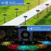 Luzes solares de LED para jardim ao ar livre RGB Iluminação multicolorida Luz de gramado para jardim de Natal Lâmpadas decorativas de brilho de paisagem