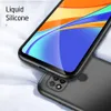 Redmi9c Casos de celulares macios colorido líquido líquido silicone tappo traseiro para xiaomi redmi 9c 9 c Red Mi 9c NFC Smartphone Capas