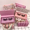 False Eyelashes Custom Eyelash Packaging Empty Mink Lashes Pink Lash Box Chain 25mm Eye Butterfly Case Magnetic BoxFalse