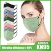 5D volwassen kn95-masker wegwerpbescherming stofdichte en anti-smog driedimensionale maskers met 9 kleuren