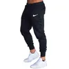 İlkbahar ve Sonbahar Erkek Elastik Pamuklu Cep Yansıtıcı Düz ​​Spor Fitness Sıradan Pantolon Jogging Pants