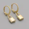 Dangle & Chandelier Stainless Steel Sinple Lock Women Earrings Gold Color 2022 Fashion Dainty Drop For Jewelry GiftDangle