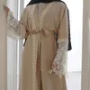 Vêtements ethniques Lace Abaya Dubai Kaftan Muslim Kimono Femmes Maxi Robe turc Robe Ramadan Longue robe de fête Qatar Uae Islamic Vêtements