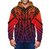 Polynesische puletasi mannen klassieke comfortabele zip omhoog hoodies herfst sweatshirt sweatshirt hiphop pullover tops oem diy groothandel 220722